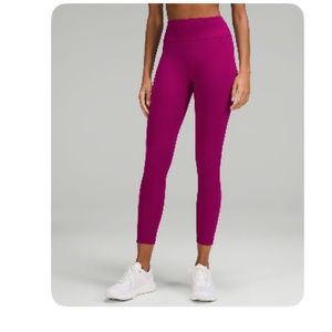 Lululemon Invigorate High-Rise tight 25" size 6 color Magenta Purple